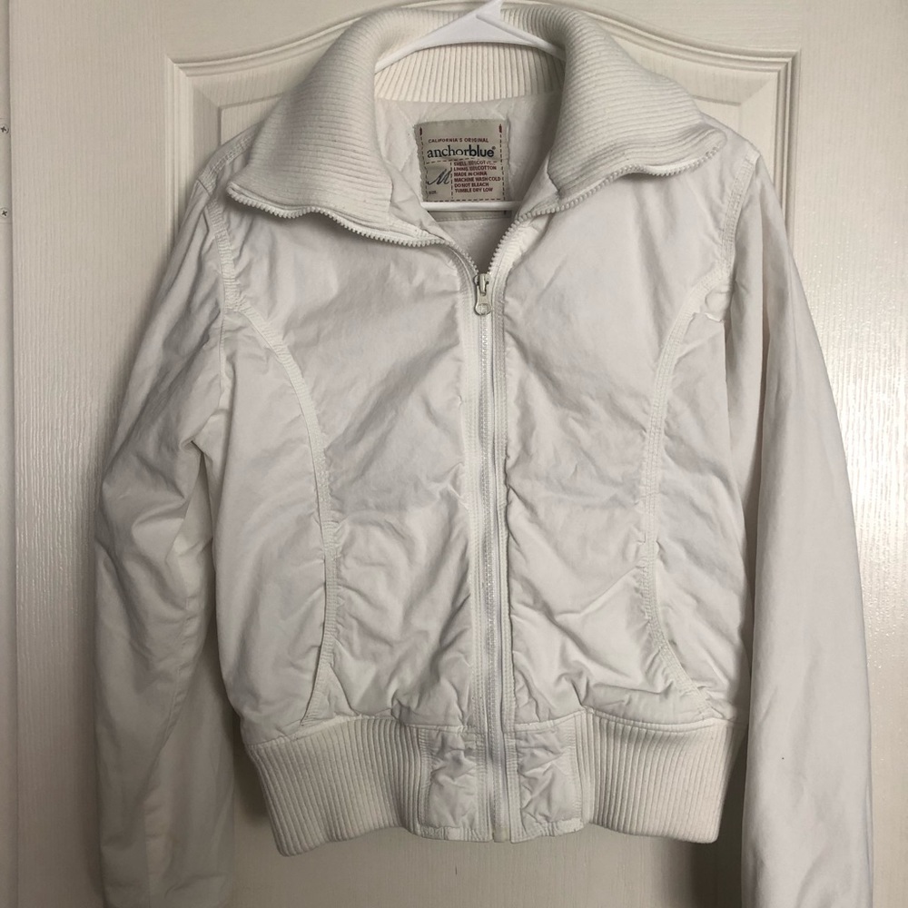 White Bomber jacket
